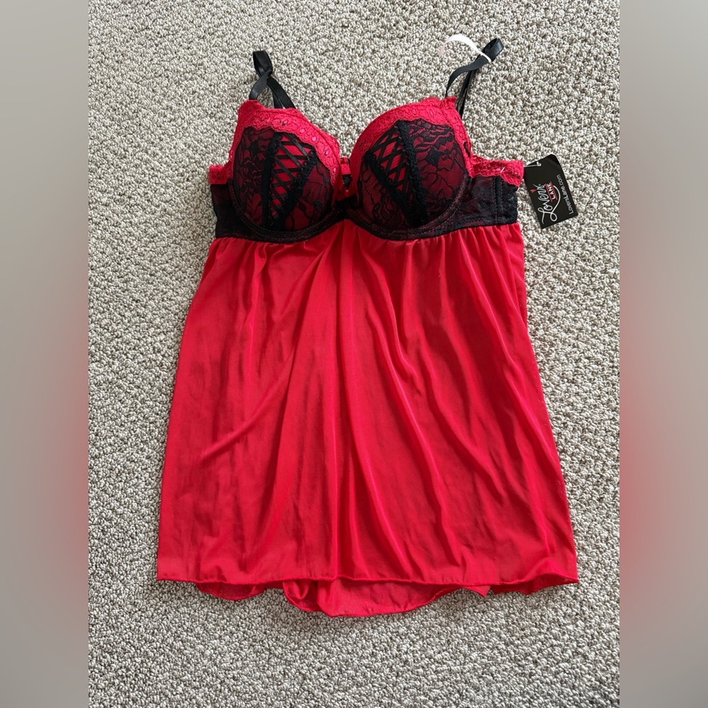 New with tags - babydoll lingerie with matching thong